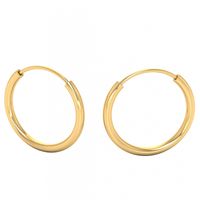 MINIMALISTYCZNE KOLCZYKI KOŁA ZE ZŁOTA PRÓBY 585 ŚREDNICA 12,5 MM KLASYCZNE