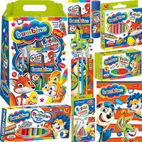 WYPRAWKA SZKOLNA DO SZKOŁY KREDKI PLASTELINA KLEJ FARBKI 8el BAMBINO