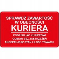 etykiety termo. sprawdź przesyłkę 100x100 a'500