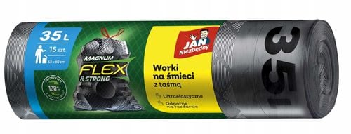 jan niezbędny worki ld magnum flex taśma 35l 15szt. - 5 op. na Arena.pl