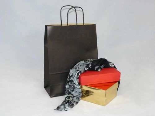 Torba papierowa czarna 32 x 12 x 41 cm na Arena.pl