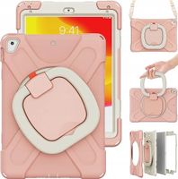 Etui do iPad 9.7” 2018/2017 z Podstawką i Paskiem na Ramię Różowe
