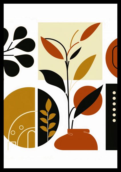 Plakat 68x98cm Kolaż Botaniczny zdjęcie 2