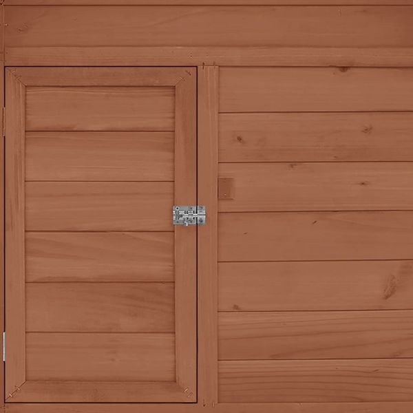 Klatka dla kurcząt, mokka i biel, 152x96x110 cm, lita jodła zdjęcie 6