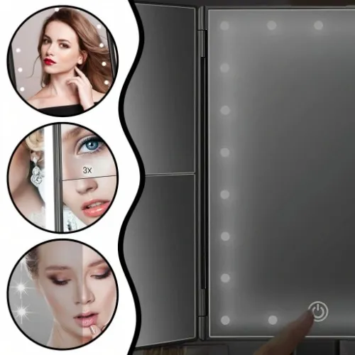 PODŚWIETLANE LUSTERKO DO MAKIJAŻU LED KOSMETYCZNE na Arena.pl