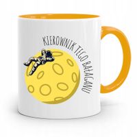 Kubek Żółty Dla Szefa Kierownik Tego Bałaganu Z Nadrukiem Ze Zdjęciem