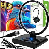 MOCNA ANTENA AKTYWNA POKOJOWA DVBT TV FHD 4K MUX-8 LTE WZMACNIACZ