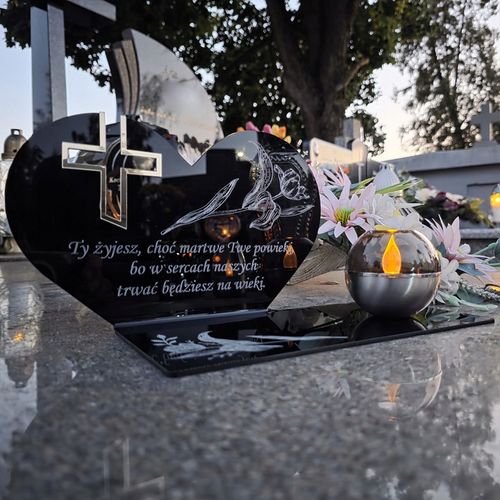 SOLARNY ZNICZ Led Statuetka NA CMENTARZ GRÓB DUŻA Lampka Led z Grawerem na Arena.pl