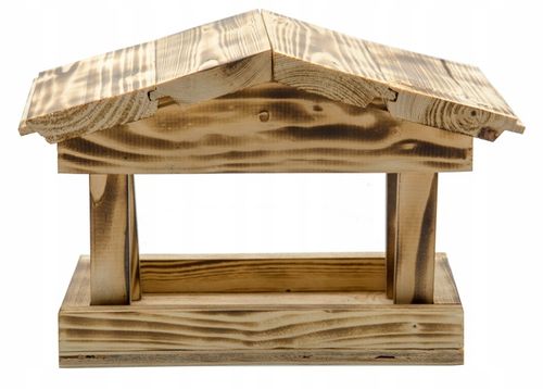 DUŻY KARMNIK DREWNIANY BUDKA NA KARMA KULE ZIARNO DLA DZIKICH PTAKÓW XL na Arena.pl