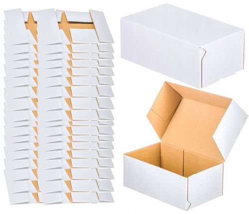 karton fasonowy 250x200x80mm biały-brązowy 3w e 350g/m2 - 100 szt. na Arena.pl
