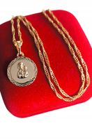 Łańcuszek medalik Matka Boska z dzieciątkiem