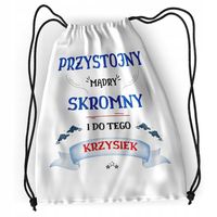 Plecak Sportowy Szkolny Dla Krzyśka Syna Dziecka Z Nadrukiem Ze Zdjęciem