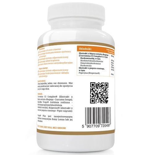 KURKUMINA + PIPERYNA CURCUMIN C3 turmeric 2x120kap na Arena.pl