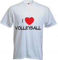 Koszulka kibica siatkówki I LOVE VOLLEYBALL siatka