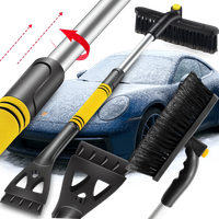 SKROBACZKA DO SZYB TELESKOPOWA SZCZOTKA DO ODŚNIEŻANIA SAMOCHODU DŁUGA