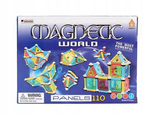 KLOCKI MAGNETYCZNE PANELS 110 MAGNETIC WORLD KLOCKI KONSTRUKCYJNE MAGNES na Arena.pl