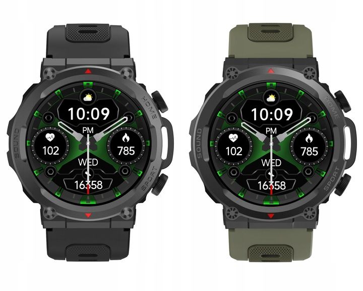 SMARTWATCH ZEGAREK MĘSKI POLSKIE MENU ROZMOWY SPORT PULS 2 PASKI AMOLED zdjęcie 12