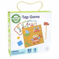 PRZYBIJANKA KORKOWA WBIJANKA MONTESSORI UKŁADANKA MŁOTEK PASTELOWA WOOPIE