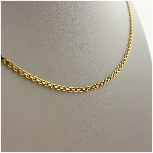PIĘKNY ZŁOTY ŁAŃCUSZEK DAMSKI BISMARK 2 MM SOLIDNY / SREBRNY 925 NA PREZENT zdjęcie 6