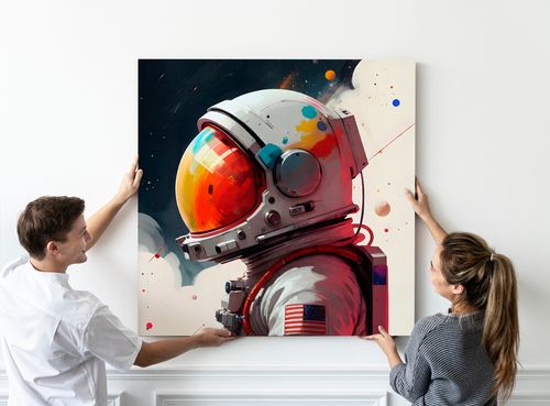 Obraz na płótnie abstrakcja astronauta 100x100 cm na Arena.pl