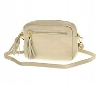 Laura Biaggi - torebka listonoszka skóra naturalna beżowy TS 04-554