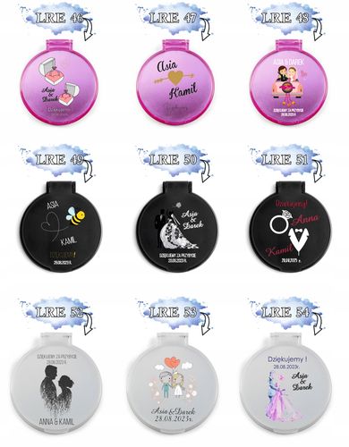 LUSTERKO podziękowania dla gości na ŚLUB WESELE nadruk UV wasze imiona na Arena.pl