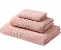 Ręczniki Cordelia 3szt 30x50 50x100 70x140cm Brzoskwiniowy