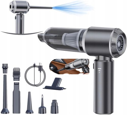 Odkurzacz Ręczny Samochodowy Bezprzewodowy Akumulatorowy 4W1 Mocny na Arena.pl