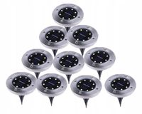 OGRODOWE LAMPKI SOLARNE GRUNTOWE ŚWIECĄCY DYSK 10