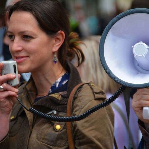 Profesjonalny MEGAFON 50W USB SD MP3 akumulator na Arena.pl