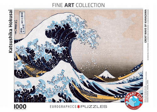 Puzzle 1000 elementów. Wielka fala Kanagawa, Hokusai Katsushika na Arena.pl