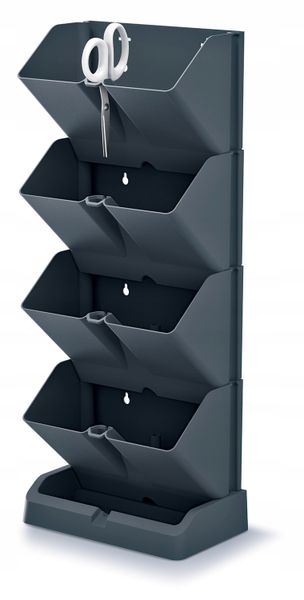 Ogród wertykalny wiszący MINI CASCADE IO1W200 | Antracyt, Wymiary 11.4x19.5x47.5 cm, Kolor Antracyt, Prosperplast zdjęcie 8