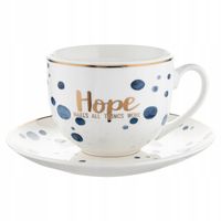 2 x Filiżanka ze spodkiem Florina 240 ml porcelana