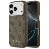 etui guess 4g classic logo magsafe na iphone 17 pro max - brązowe