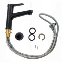 Bateria stojąca VETTÄ umywalkowa WYCIĄGANA kran do umywalki zlewu czarna