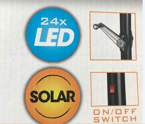 Parasol ogrodowy z oświetleniem LED 270cm beżowy z na Arena.pl