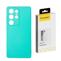 silikonowe etui na samsung galaxy s25 silicone case - miętowe