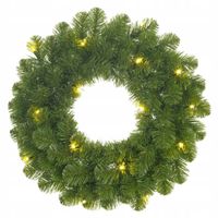 Wianek na baterie LED zielony śr. 45 cm dekoracja świąteczna