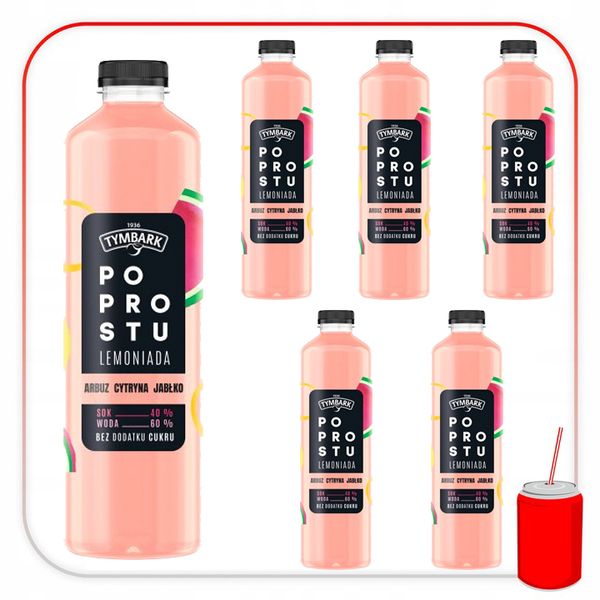 Tymbark Po Prostu Arbuz Cytryna Jabłko 6 x 1,25l zdjęcie 6