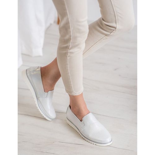 Srebrne Buty Slip On r.39 na Arena.pl