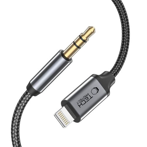 tech-protect ultraboost lightning to aux mini jack 3.5mm cable 100cm black na Arena.pl