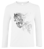 Bluzka t-shirt z długim rękawem Konie