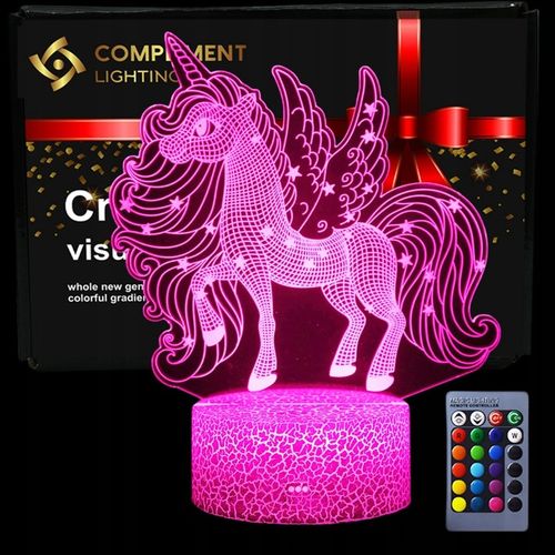 Lampka 3D nocna led usb JEDNOROŻEC UNICORN na Arena.pl