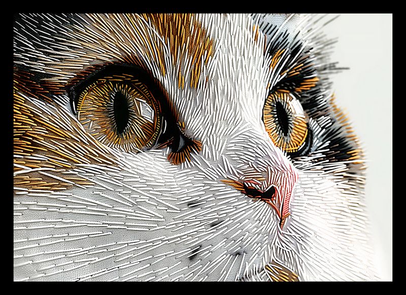 Plakat 29,7x21cm Nitkowany Kot zdjęcie 2