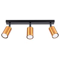 Plafon WINX 3 czarny/miedź