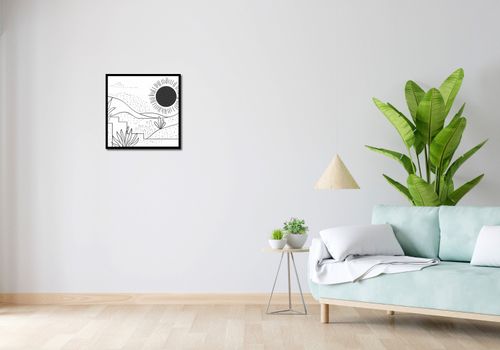 Plakat 50x50cm Linearny Pejzaż na Arena.pl