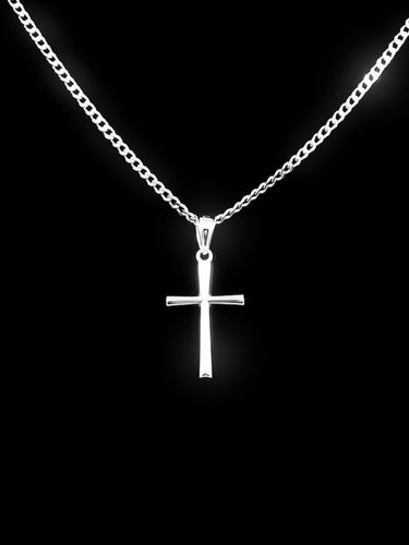ŁAŃCUSZEK SREBRNY MĘSKI Z KRZYŻYKIEM SREBRO PRÓBY 925 K3/50cm na Arena.pl