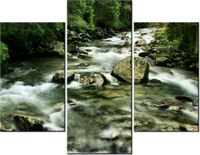 70 90CM OBRAZ 3 ELEM RZEKA TATRACH ŚCIENNY PŁÓTNO