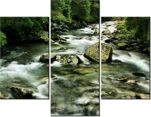 70 90CM OBRAZ 3 ELEM RZEKA TATRACH ŚCIENNY PŁÓTNO na Arena.pl