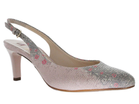 HÖGL Klapki damskie - na koturnie 6,5 cm - rozmiar 38 - czerwone skórzane